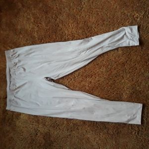 Beige cotton leggings